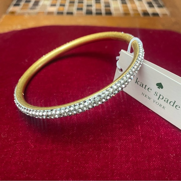 kate spade Accessories - Kate spade NY Razzle Dazzle Gold Crystal Bangle Bracelet